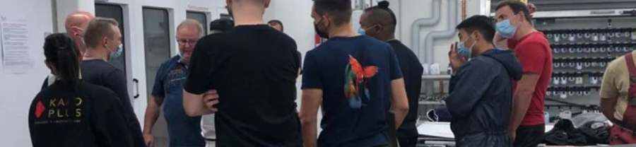 Wassertransferdruck Vorführung der Technik