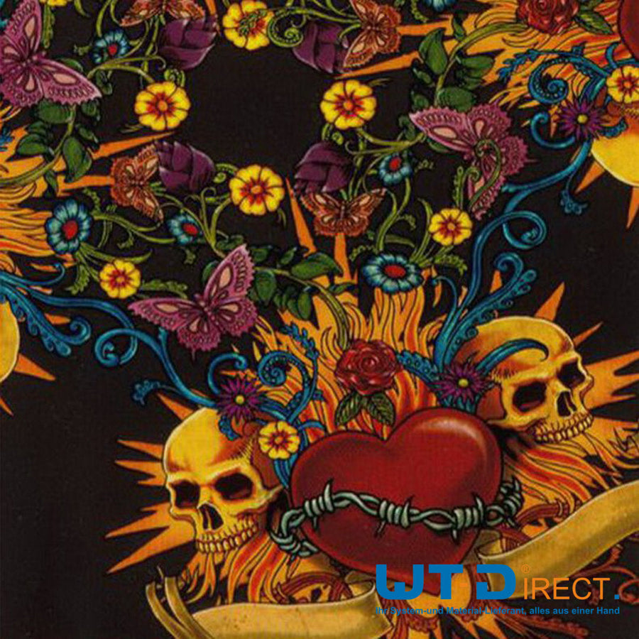 Wassertransferdruck Folie Skull Design