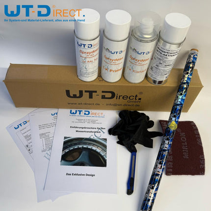 Wassertransferdruck Folie Carbon in Weiß I-156-2