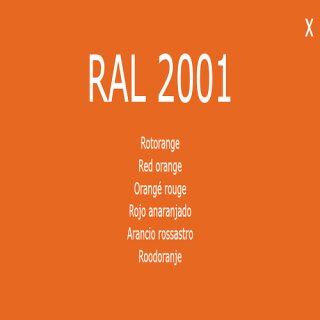 Farbe - Lack RAL 2001 Rotorange 1-K Base Coat