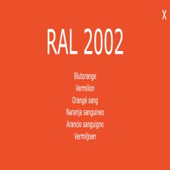 Farbe Lack RAL 2002 Blutorange