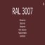 Farbe - Lack RAL 3007 Schwarzrot 1-K Base Coat