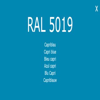 Farbe Lack RAL 5019 Capriblau