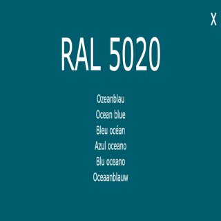 1-K Base Coat RAL 5020 Oceanblau 2,5 Liter