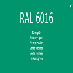 Farbe Lack RAL 6016 Türkisgrün