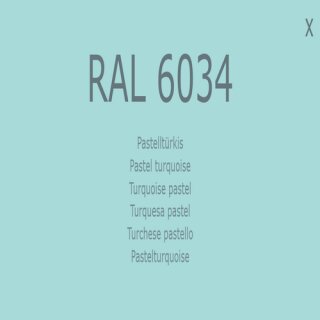 Farbe - Lack RAL 6034 Pastelltürkis 1-K Base Coat