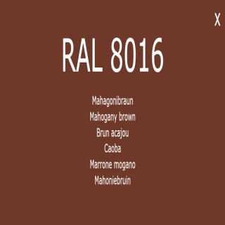 1-K Base Coat RAL 8016 Mahagonibraun
