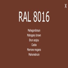 Farbe Lack RAL 8016 Mahagonibraun