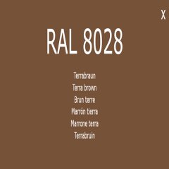 Farbe - Lack RAL 8028 Terrabraun 1-K Base Coat