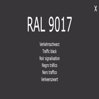 1-K Base Coat RAL 9017 Verkehrsschwarz