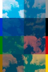Wolken in Blau Design I-078 Starterset Gross in 50 cm Breite