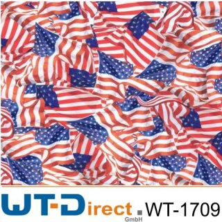 US Flags in Blau/Roten Farben WT-1709 Starterset Klein in 50 cm Breite